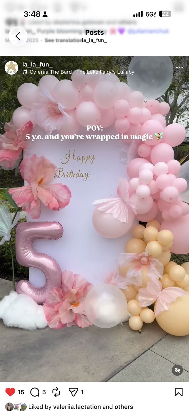 Pampas grass pedestal styling for birthday